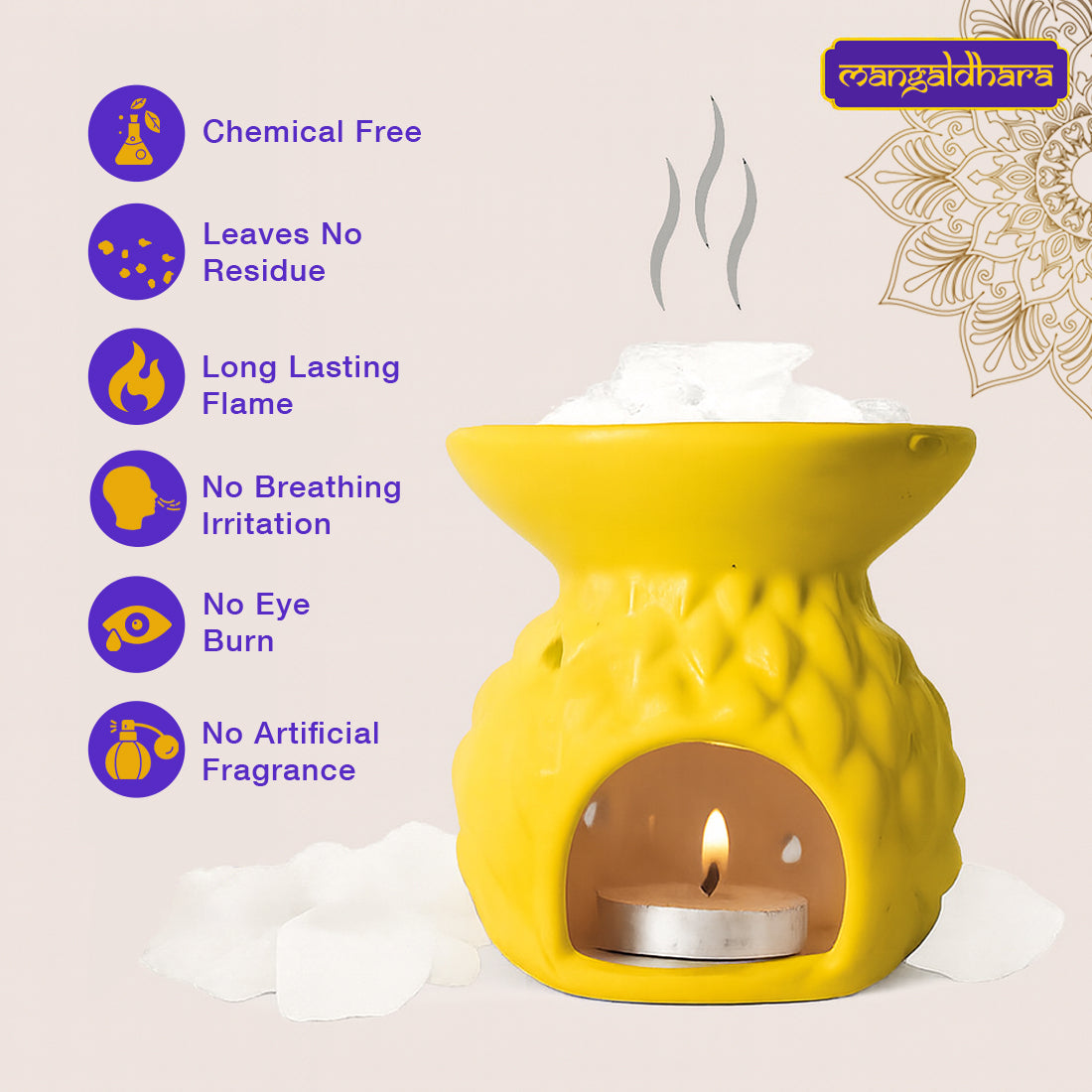 Mangaldhara 100% Pure Bhimseni Camphor – 55g (Premium Natural Kapoor)