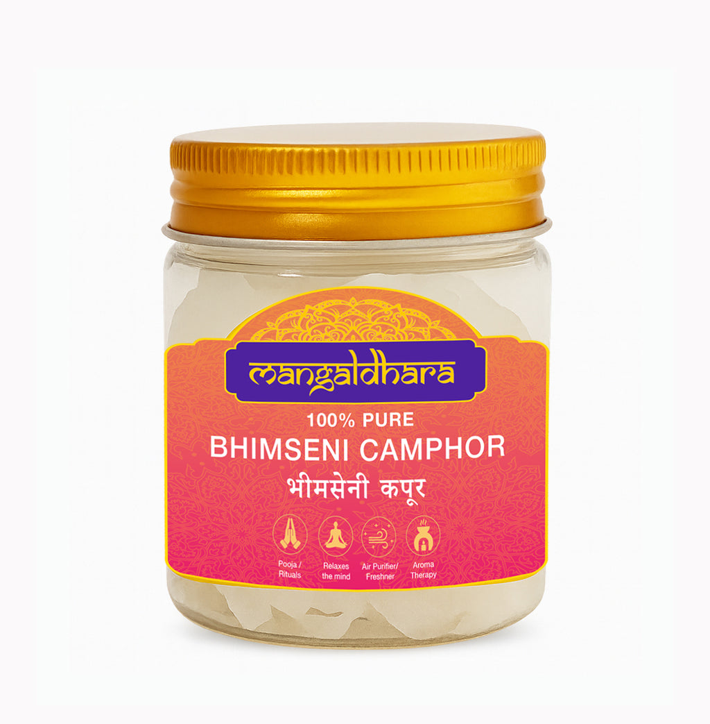 Mangaldhara 100% Pure Bhimseni Camphor – 55g (Premium Natural Kapoor)