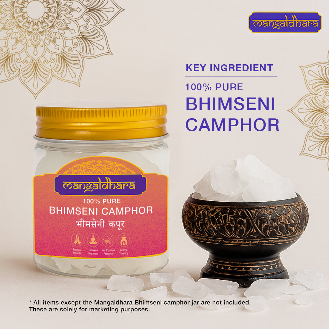 Mangaldhara 100% Pure Bhimseni Camphor