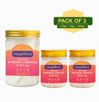 Pack of 3 (1×250g + 2×55g) | 100% Pure Bhimseni Camphor | MangalDhara Premium Bhimseni Kapoor