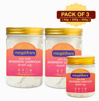 Mangaldhara Pack of 3 (2×250g + 1×55g) | 100% Pure Bhimseni Camphor | Pooja, Aarti, Diffuser & Air Purification | Long-Lasting Aroma
